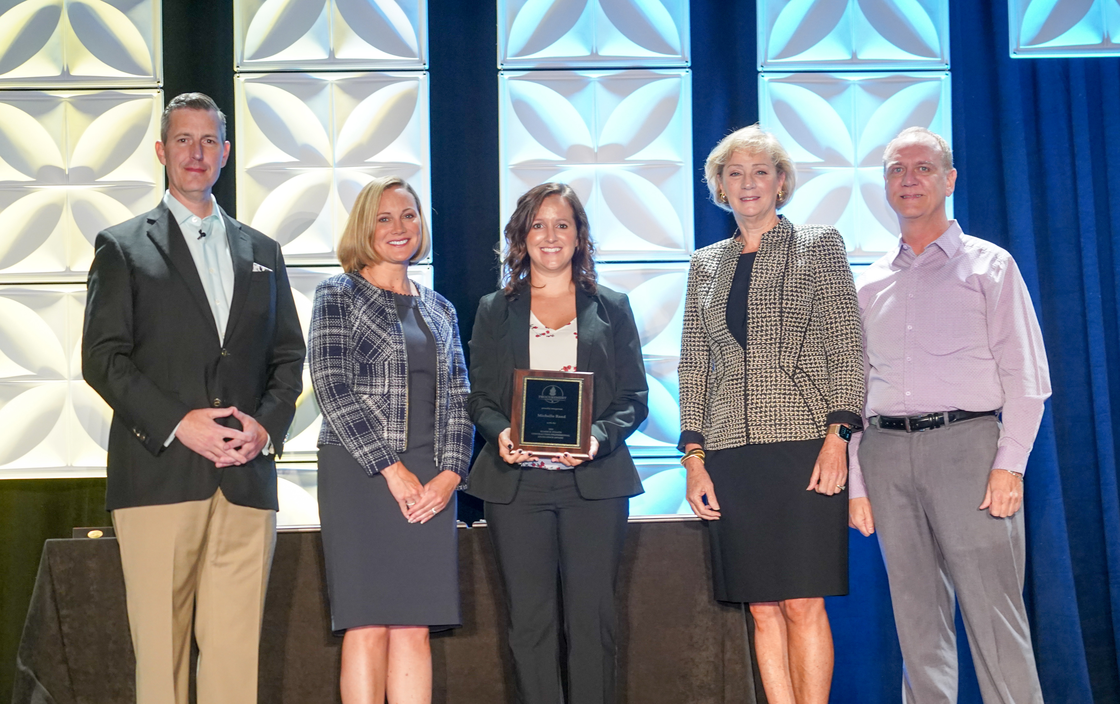 Michelle Rand getting an NCMA award