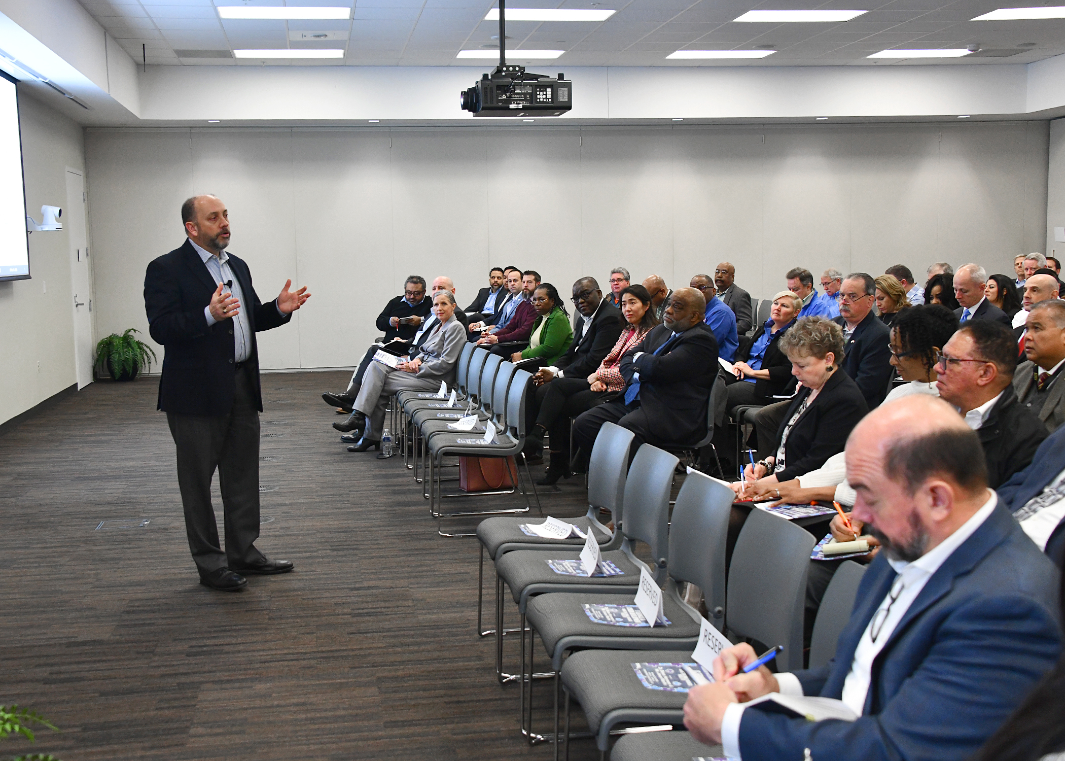 Dr. Brian Hermann speaking to the audience
