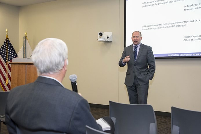 Systems Innovation Scientist, Mr. Stephen Wallace, speaks with Small Businesses about the Emerging Technology Directorate