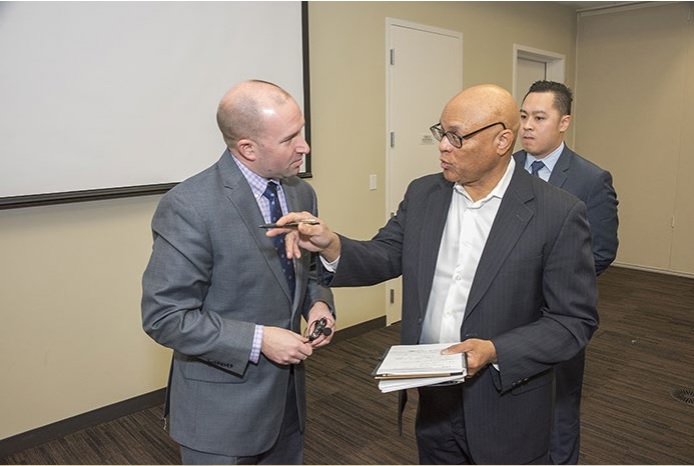 Systems Innovation Scientist, Mr. Stephen Wallace, interacts with Small Businesses