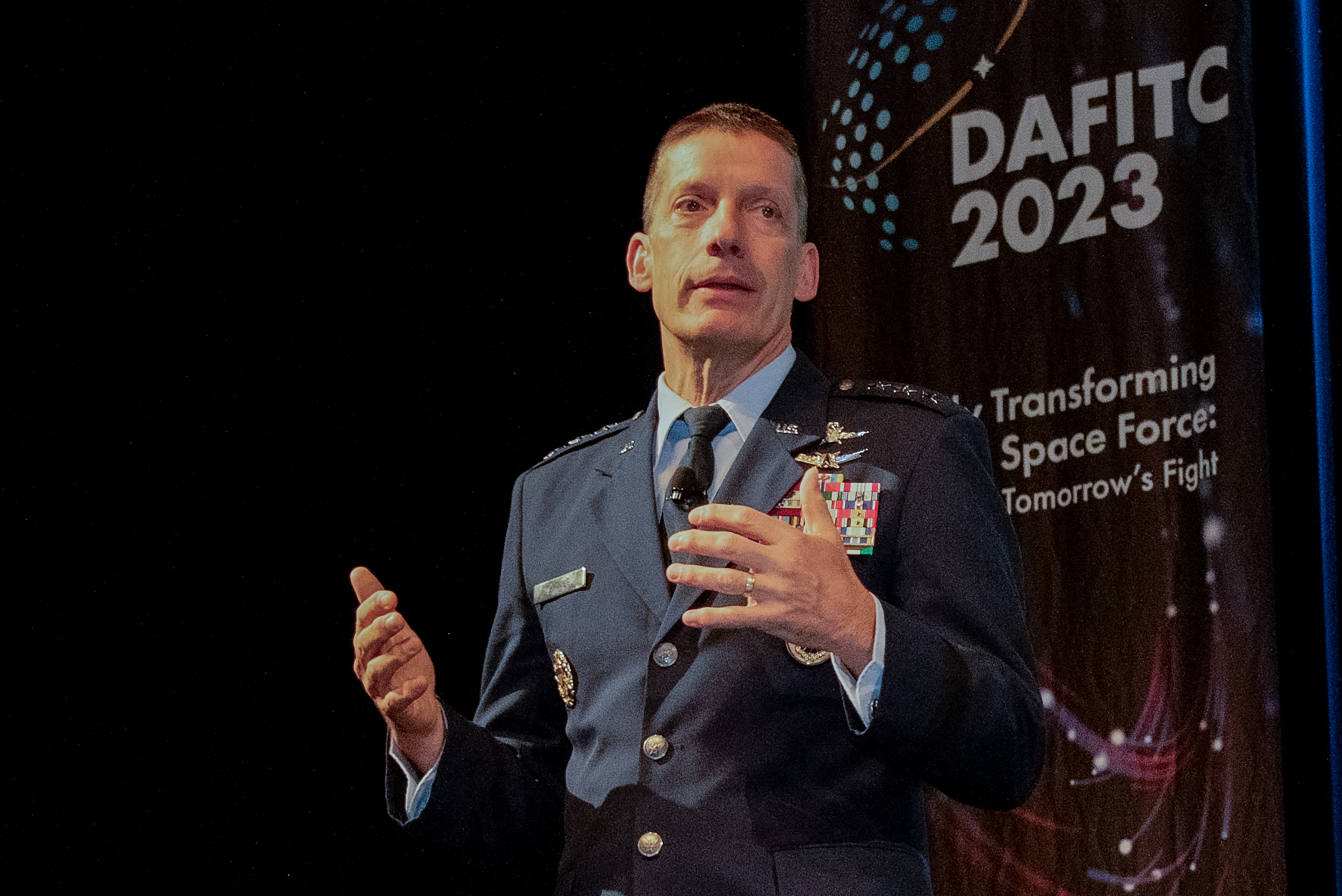 Photo: U.S. Air Force Lt. Gen. Robert J. Skinner, DISA director and JFHQ-DODIN commander, delivers remarks during the Department of the Air Force Information Technology and Cyberpower conference