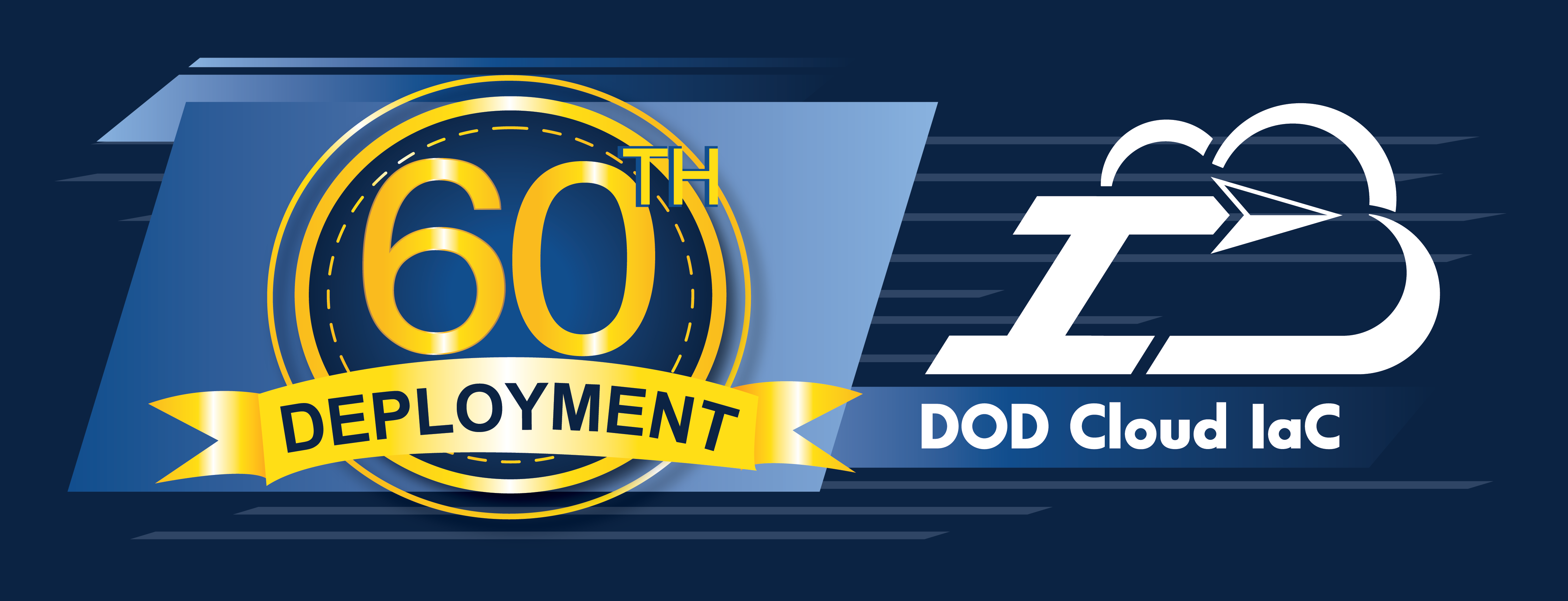 A graphic that reads: 60th Deployment DOD Cloud IaC 
